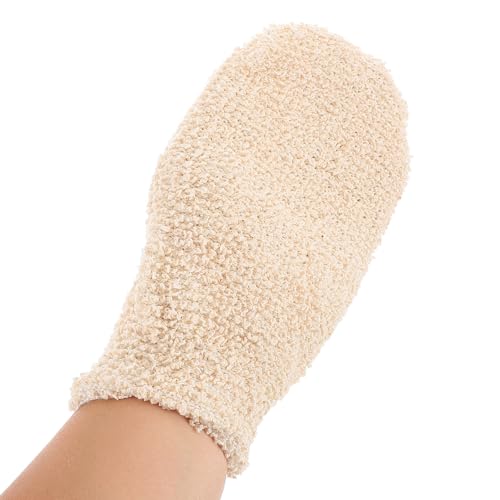 Mipcase Double-Sided Exfoliating Bath Mitt and Pumice Scrubbing Brush Set for Shower Body Cleaning and Callus Removal, Back Scrubber Bath Supplies for Men and Women