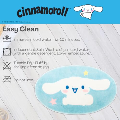 Collectibles Cinnamoroll Cotton Non Slip Plush Bathroom Mat Rug (Officially Licensed Product) by Franco - color: Cinnamoroll