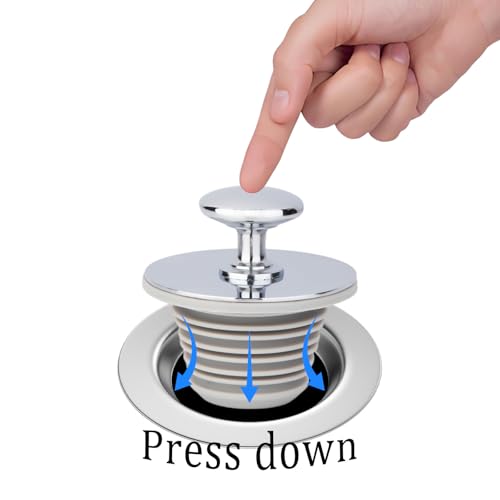 Bathtub Drain Stopper,Tub Silicone Stopper,Bathtub Drain Replacement Accessories,Suitable for Bathtubs,Sinks,Washbasin Drain Ooutlet Rubber Drain Stopper(Chrome) - color: Chrome Plating