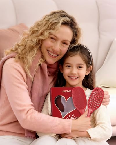 Gift for Women & Teen Girls – AIMIKE 2pcs Painless Detangler Hair Brush Set with Soft Bristles, Extra Gentle Wet & Dry Brush for Fine or Sensitive Hair, Ideal Holiday Presents