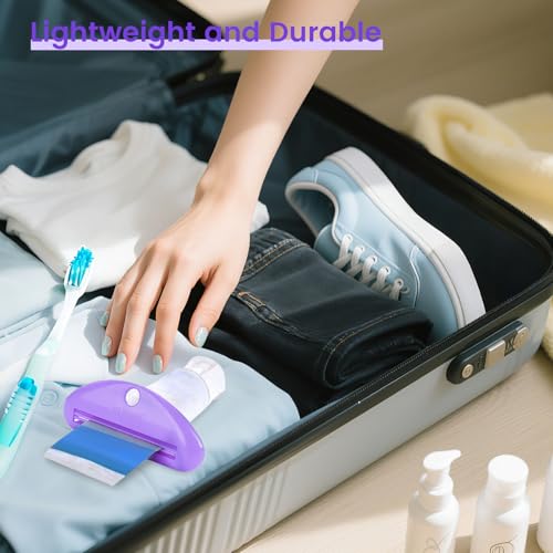 LOVEINUSA Toothpaste Tube Squeezer Dispenser, 4 PCS Tooth Paste Clips | Hanging Roller Squeezer Holder for Saving Toothpaste, Facial Cleanser Creams Paint, Assorted Colors - color: Multicolors-3