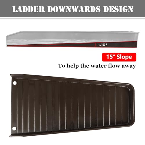 Gutter Downspout Extensions, Rain Gutter Downspout Splash Block,Drain Water Downspout Diverter, Gutter Splash Guards for Rainwater Drainage,16.3Inch (Brown-4 Pack) - color: Brown-4 Pack