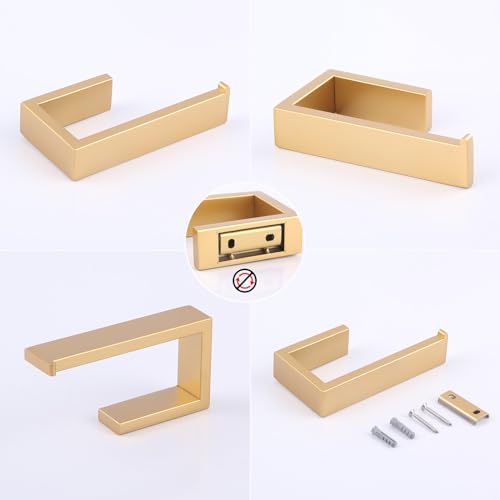 GERZWY Bathroom Toilet Paper Holder Stainless Steel Gold Tissue Paper Roll Holder Wall Mount HG1718-BE - color: Gold