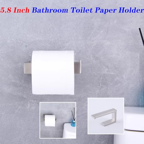 GERZWY Bathroom Toilet Paper Holder Brushed SUS 304 Stainless Steel Paper Towel Dispenser Tissue Roll Hanger Wall Mounted HG1718-LS - color: Brushed