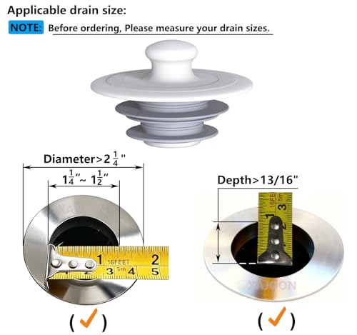 Bathroom Sink Stopper，Drain Stopper, Sink Plug, Drain Plug, Silicone Stopper (Patented Design) (1, Small-Gray) - color: Gray, size: Small