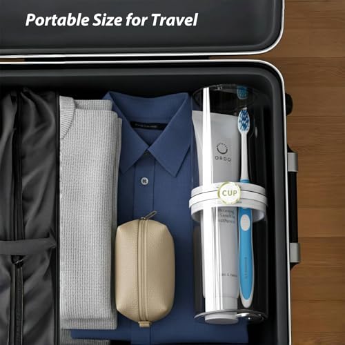 Toothbrush Travel Case, Travel Toothbrush Holder with Toothbrush Head Cover Cap for Travel, Business Trip, School, Camping, Home (Clear) - color: Clear