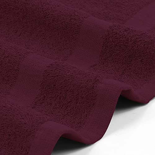 Utopia Towels, Salon Towel, Pack of 24, Not Bleach Proof, 16 by 27 Inches, Highly Absorbent Cotton Towels for Hand, Gym, Beauty, Spa, and Home Hair Care, Burgundy - color: Burgundy, size: 24 Pack