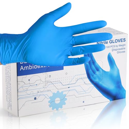 PEIPU Nitrile Disposable Gloves，Powder Free, Cleaning Service Gloves, Latex Free - size: Medium (Pack of 100), style: 100 Pcs