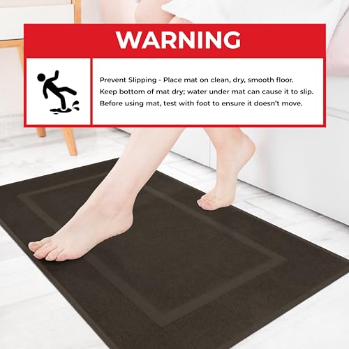 Cotton Paradise 100% Cotton Turkish Bathmat Set, Soft Absorbent Quick Dry, 2 Piece 20x34 Bathmat Floor Set, Chocolate Brown - color: Chocolate Brown, size: 2 PC 20x34"