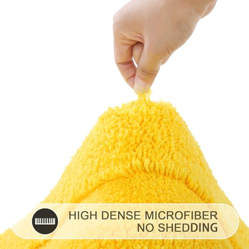 SHACOS Bathroom Rugs Set with Toilet Lid Cover | 20"x32" Bath Mats 19"x21" Toilet Lid Cover 20"x24" U Shape Contour Mat Extra Soft Absorbent Non Slip Bathroom Carpet (Yellow) - color: Yellow, size: 20"x32"+U-Shape 20"x24"+Lid Cover 19"x21"