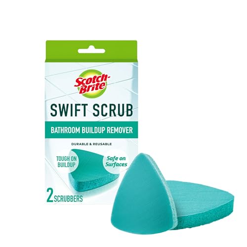 Scotch-Brite Swift Scrub Bath Cleaner Scrubbers, Soap Scum Remover for Cleaning Bathroom, Bathroom Scrubber Pads Safe for Tile, 2 Bathroom Cleaner Scrubbers - size: 2 Pack