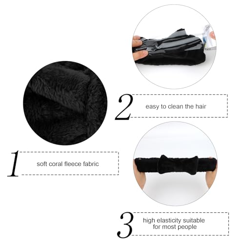 Semato Bachelorette Party Favor Set - Bride & Bridesmaid Spa Headbands (1 Bride + 7 Blue) - color: 1 bride+ 7 black