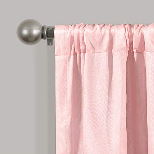 Lush Decor Night Sky Sequins Valance, Single, 84" W x 18" L, Blush & Silver - Extra Wide Curtain - Kitchen Curtain Valance - Modern Glam Decor - Bathroom Or Kitchen Valance For Windows - color: Blush & Silver, size: 84"W x 18"L (Pack of 1), style: Valance
