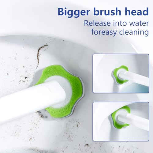 Toilet Bowl Wand Cleaner Refills,Disposable 30 Magic Sponge Eraser Wand Refills, for Bathroom Toilet Cleaning Brush(Refills, 30 PCS)