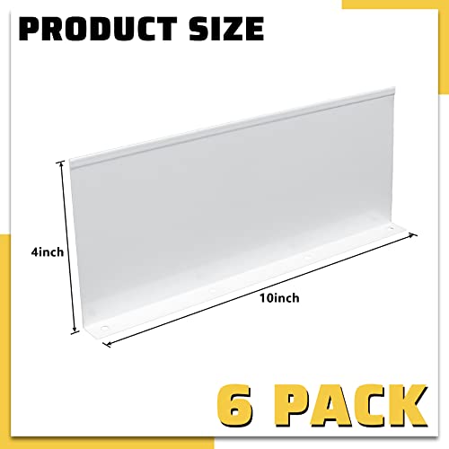 6 Pack Aluminum Gutter Valley Splash Guard,Keep Water from Overshooting The Gutter,for Valley,Corner,or Straight,10 inch Each Piece,White - color: White, size: 6 Pack