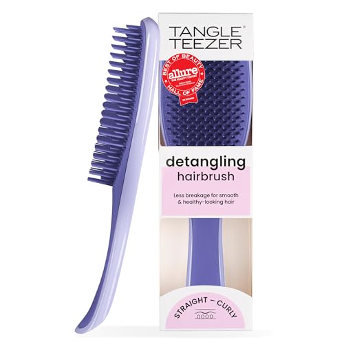 Tangle Teezer Ultimate Detangler Brush for Wet & Dry Hair, Eliminates Knots & Reduces Breakage for Straight to Wavy Hair Types, Amazon Exclusive Lilac Purple - color: Lilac Purple