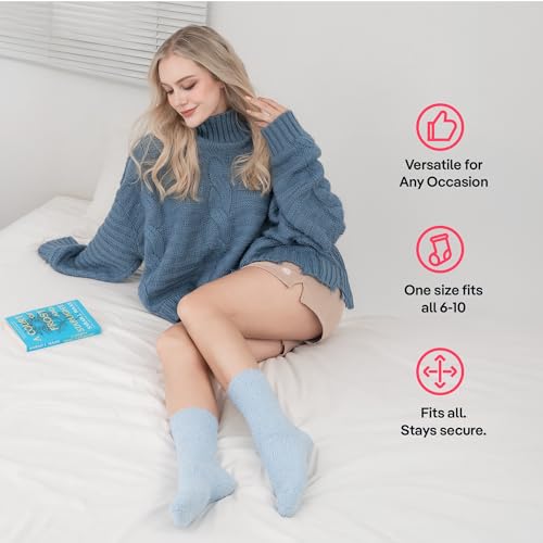 CoolMate Cozy Soft Cloud Socks, Fuzzy Socks for Women - color: A.05 - Dream Blue