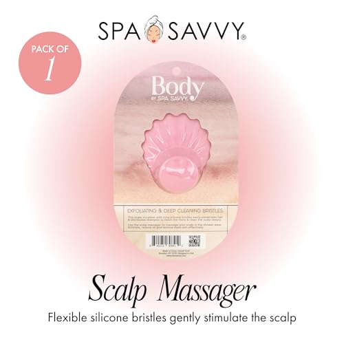 Scalp Massager, Exfoliating Silicone Handheld Head and Temple Scrubber Brush for Hair Stimulation