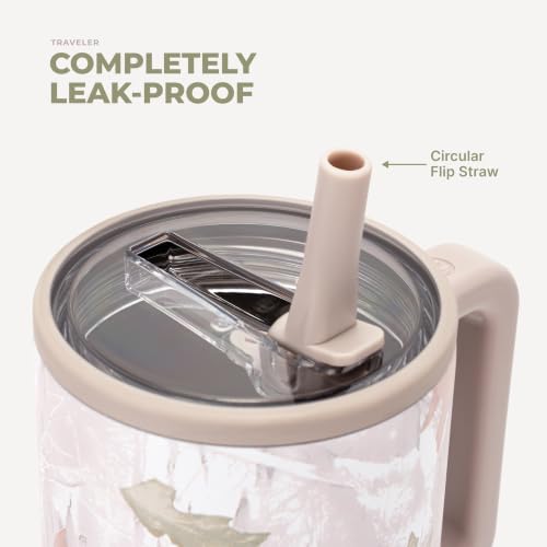 HydroJug Traveler 32oz, Insulated Tumbler with Handle & Straw, Camo - color: Camo, size: 32 Ounces