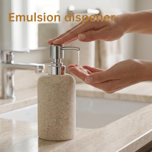 Bathroom Accessories Set, Bathroom Organizer Countertop, Soap Dispenser and Toothbrush Holder, Mouthwash Cup, Tray Set, Vanity Tray for Bathroom, 4 Pieces Modern Decor (Beige) - color: Beige 4pcs