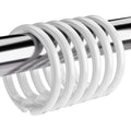 Amazer Plastic Shower Curtain Rings, 12 Pcs Shower Curtain Hooks, O Shape Wihte Shower Curtain Hooks Rings, Easy to Snap Closure Shower Hooks Rings Loops for Shower Curtain - color: White, size: 12 Pack
