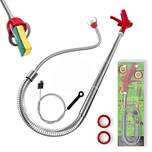 Toilet Auger/Drain Clog Remover Tool Kit-1PCS Toilet Snake Grabber,2PCS Drain Snake Hair Remover＆1PCS AC Drain Line Cleaner Tool for Blocking and Cleaning Toilets, Kitchen Sinks, Bath Tubs and Sewers - style: Toilet Drain Unblocking kit