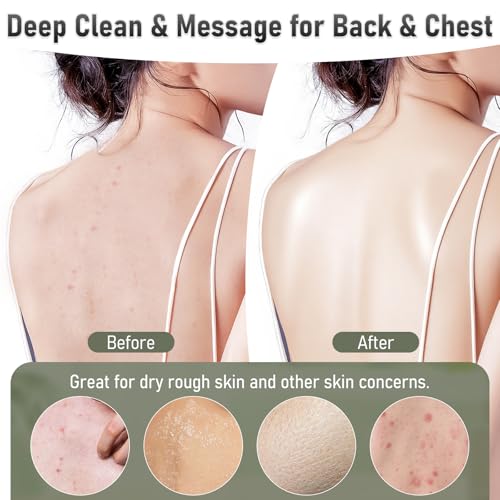 Back Scrubber Shower Bathtub Tub Body Bath Cushion Back Lumbar Support - Silicone Ergonomic Extra Large Thick Soft Seat Paded Non-Slip Suction Cups Relaxing Spa Exfloating Scrubber Mat Black - color: Black