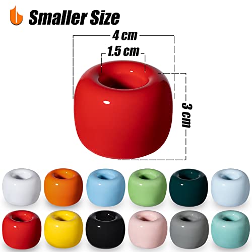 Urbanstrive Sleek Mini Ceramics Toothbrush Holder Stand for Bathroom Vanity Countertops (Red 2-Pack) - color: Red 2-pack