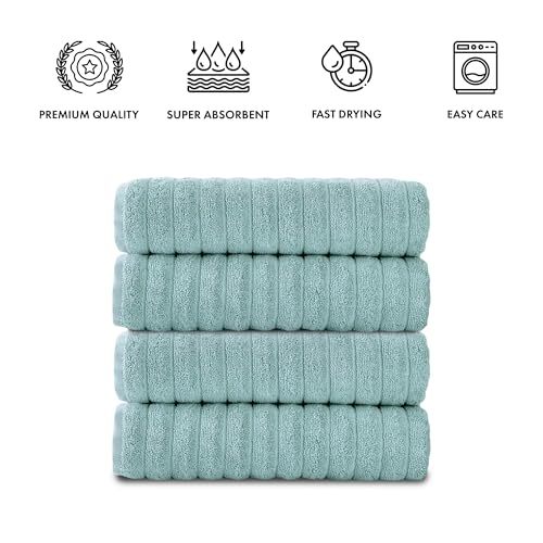 Classic Turkish Towels CTT Premium 4 Pack Bath Towels Set, Made with 100% Turkish Cotton, Spa & Hotel, Quick Drying Towels, Absorbent & Comfy | 27"x54" (SPA Green - color: Spa Green, size: 4-Piece Bath Towel Set