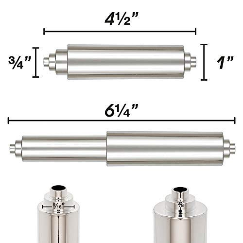 Universal Plastic Spring Loaded Toilet Paper Roll Holder Replacement, Chrome (1, Chrome) - color: Chrome
