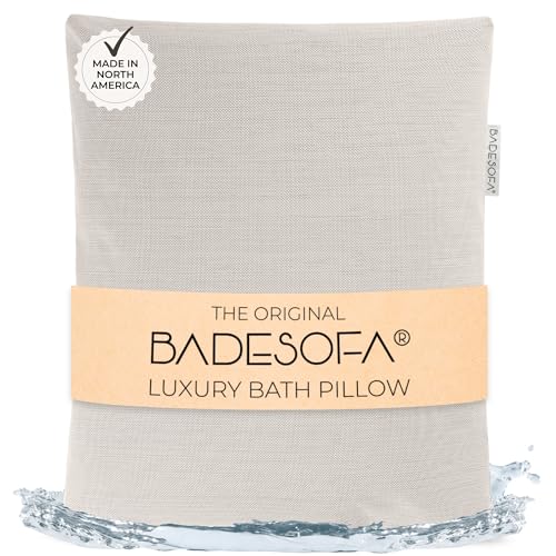 BADESOFA® Luxury Bathtub Pillow L in Ivory Pearl, Quick Drying Technology | Large Bath Pillow for Therapeutic Neck and Back Support, Premium Full Body Bath Tub Cushion, Luxury Spa Gift - color: Ivory Pearl, size: Large (Single Pillow)