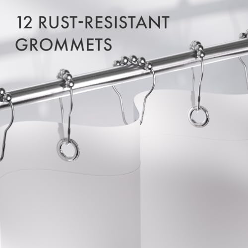 AmazerBath Cute Goose Shower Curtain, Cute Bathroom Shower Curtain Set with 12 Shower Curtain Hooks, Rustic Fabric Shower Curtain, 72x72 Inches - color: B-vertical Stripes of Geese, size: 72"W x 72"L (Pack of 1)