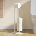 Kitsure Toilet Paper Holder Free Standing - Large Capacity Toilet Paper Holder for 4 Rolls, Rustproof Toilet Paper Stand with Non-Slip Stable Base, White, Medium - color: White, size: Medium - 1 Pack