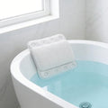 Bathtub Pillow, with Multiple Suction Cups (White) | Soft and Thick Material, Supporting the Neck, and Head - color: White