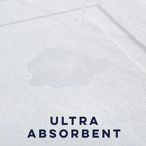 Casual Living White Cotton Bath Mats Set of 2 Towel Mats for Bathroom Floor Banded Rugs Soft Absorbent Ring Spun Cotton Washable Essentials Bathroom Shower Accessories, 34-inch x 21-inch, White - color: White