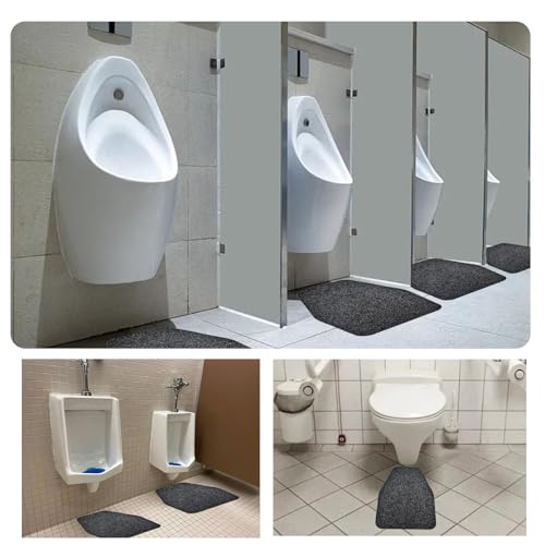 6 Pack Urinal Mats, Non Slip Urinal Floor Mats, Water Absorption Floor Urinal Pads, Non-Slip Rubber Backing Commercial Splash Mats for Men Bathroom Restroom Office Toilet (17Inch x20.5Inch) - style: 6 Pack