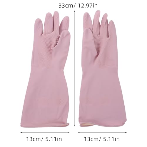 SHERCHPRY Reusable Latex Dishwashing Cleaning Gloves 4 Pairs Waterproof Non-slip Kitchen Gloves for Household Cleaning, Laundry, Bathroom Use – Medium Size, Set