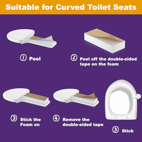 Toilet Seat Lift Handle, Toilet Lid Lifter, Avoid Touching the Toilet Lid, for Home, Office, and Toilet Training - Easy to Use, 2 Piece Set - color: White, size: 2XL