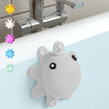 Bathtub Overflow Drain Cover - Silicone Bath Tub Drain Cover, Octopus Tub Overflow Drain Stopper with Suction Cups, Adds Inches of Water for Deeper Bath, Bathroom Spa Relaxing Accessory, Grey - color: Gray