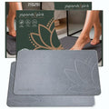 Lotus Stone Bath Mat Set (2 Mats) | Quick-Dry, Non-Slip Diatomaceous Earth Bath Mat, 23.6”×15.4” | West + East Bundle, Luxury Diatomite by JapandiSpirit