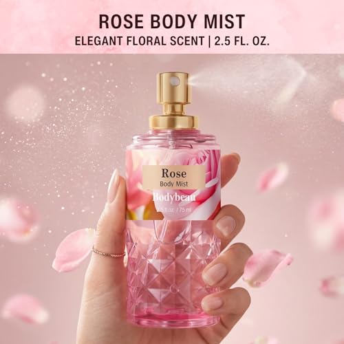 Rose Spa Gift Set For Women - 2PCS Luxury Bath and Body Kit with Body Lotion & Body Mist - Portable Travel Size Self Care Gift for Mom, Wife, Teens, Friends or Her - size: 2PCS