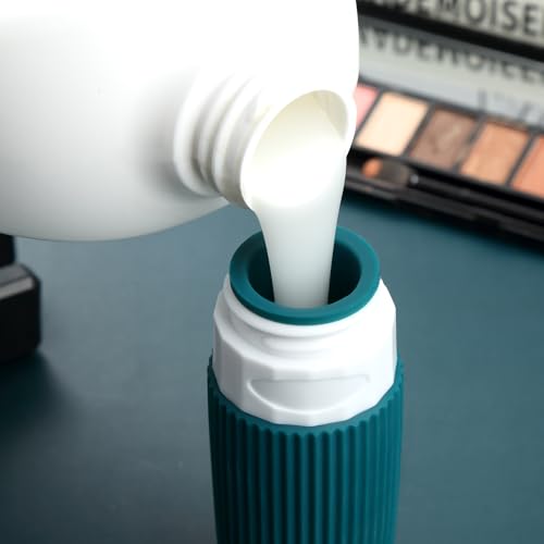 Mrsdry Travel Bottles for Toiletries, Tsa Approved 2oz Travel Bottles, BPA Free Leak Proof Travel Size Toiletry Containers, Refillable Travel Accessories with Toiletry Bag for Shampoo Liquid (4 Pack) - color: Malachite, size: 2 Ounces