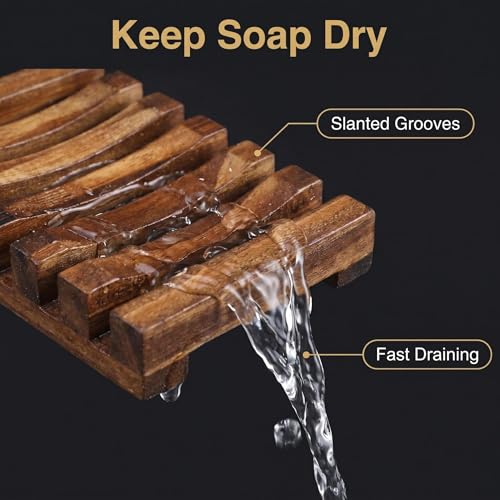 Soap Saver Set 72Pcs Including Wooden Dish Exfoliating Bag Saver Pads Bulk with Self-Drain for Shower Bath Home Toilet Kitchen Hotel Restaurant (72)