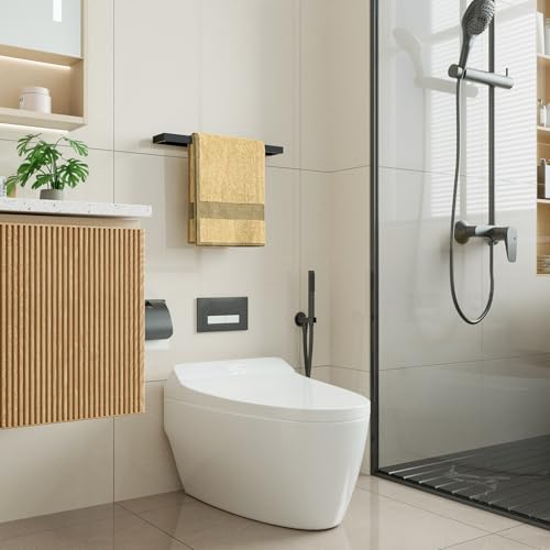 Alise 20 Inch Hand Towel Bar, Matte Black, SUS304 Stainless Steel | Wall Mount Towel Holder, Towel Hanger, Towel Rail, For Bathroom - color: Black, size: 20-Inch