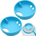 Splash Guards Compatible with 32 oz Wide Mouth Bottles with a 53 mm Inner Opening, Wide Mouth Water Bottle Accessories, Not for 16 oz or Narrow Mouth Bottles - color: Seafoam Blue 2 Pack