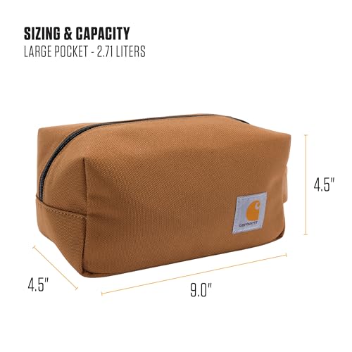 Carhartt Durable Travel Kit, Organize Essentials W/the Water Resistance Toiletry Bag, Black - color: Black