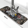 Eagle and National Flag Kitchen sink faucet pad, strong water absorption, anti slip, easy to clean, very suitable for splash and drip prevention, suitable for kitchens and bathrooms - color: Eagle and National Flag