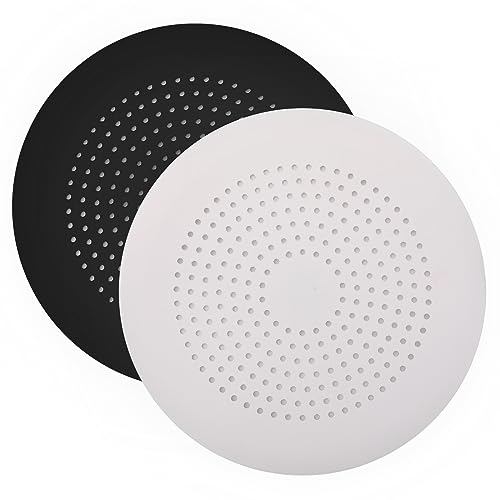 2-Pack Drain Hair Catcher Durable Silicone Hair Stopper Shower Drain Covers Easy to Install and Clean Suit for Bathroom Bathtub and Kitchen - color: Black/White 2pack
