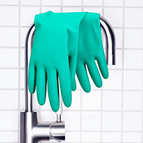 ThxToms Chemical Resistant Nitrile Gloves, Resist Household Acid, Alkali, Solvent and Oil, Latex Rubber Free, 1 Pair Medium - size: Medium