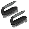 SetSail Scrub Brush, Heavy-Duty Scrub Brushes for Cleaning with Stiff Bristles Cleaning Brush for Shower, Bathroom, Carpet, Kitchen and Bathtub Scrubber - 2 Pack（Black Grey） - color: Black Grey